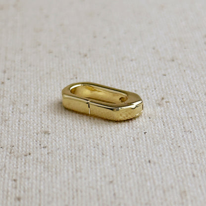 18k Gold Filled Oblong Carabiner Clasp