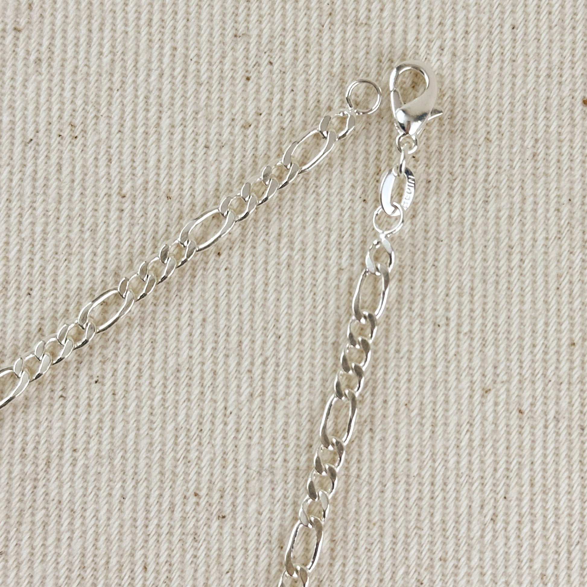 Sterling Silver Figaro 3x1 Chain 3.2mm