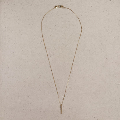 18k Gold Filled CZ Spear Necklace