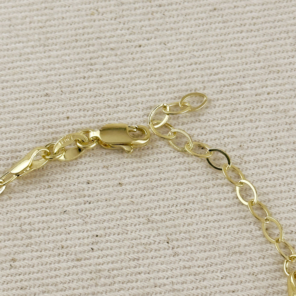 18k Gold Filled Simple Paperclip Link Chain Bracelet