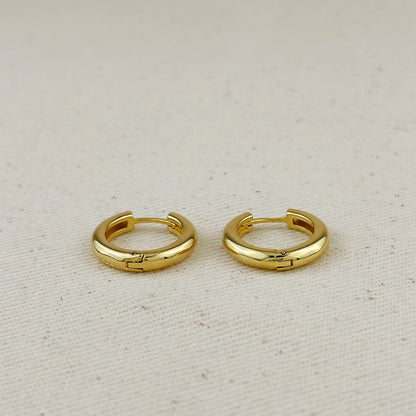 18k Gold Filled 20 mm Polished Clicker Hoop Earrings