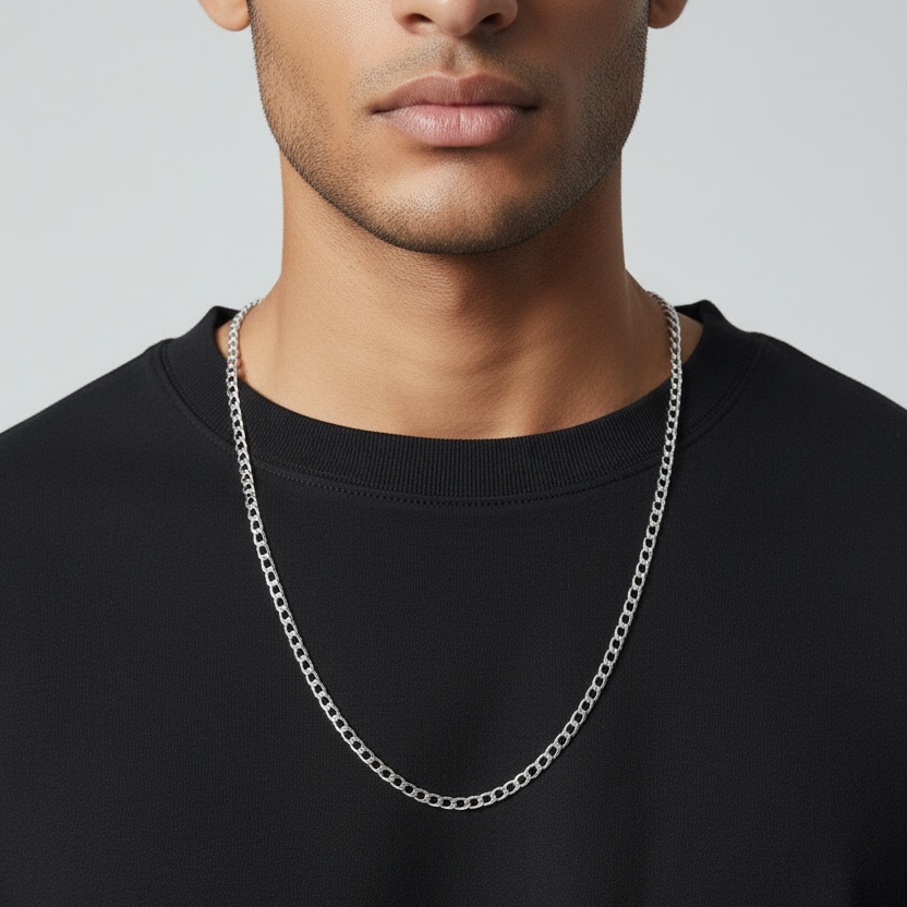 Sterling Silver Curb Chain 4.0mm