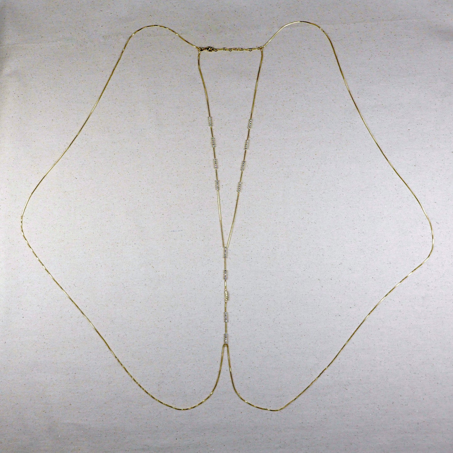 18k Gold Filled Body Chain With CZ Stones