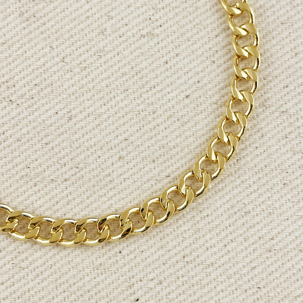 18k Gold Filled 5.0mm Cuban Chain Bracelet