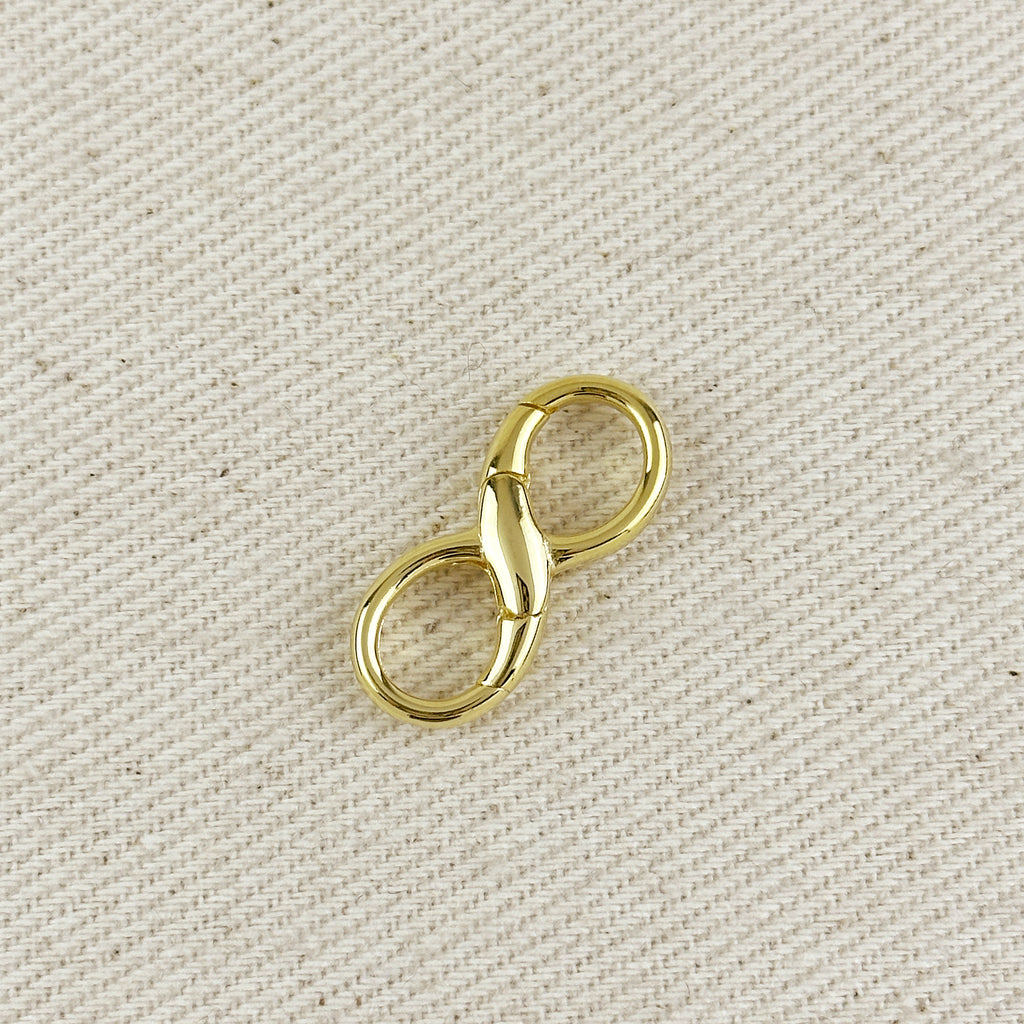 18k Gold Filled 24mm Infinity Double Carabiner Clasp