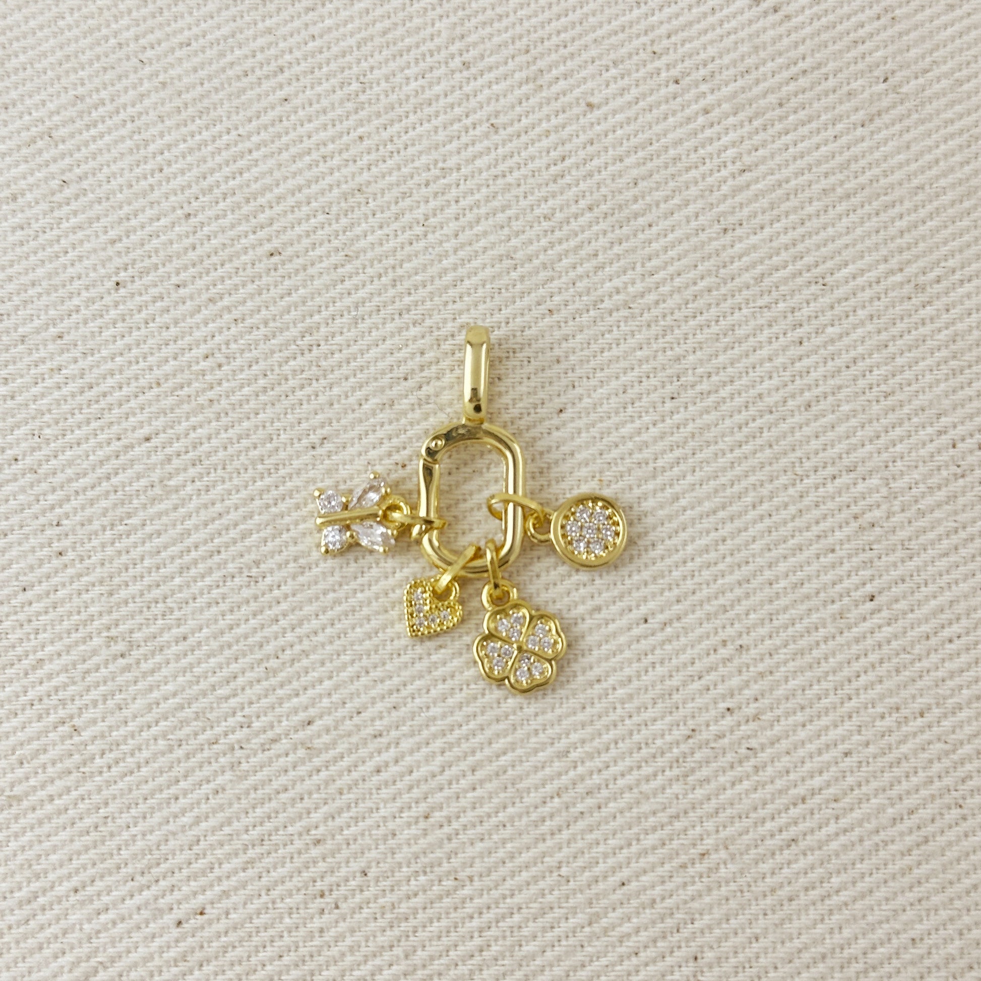 18k Gold Filled CZ Mini Heart Charm