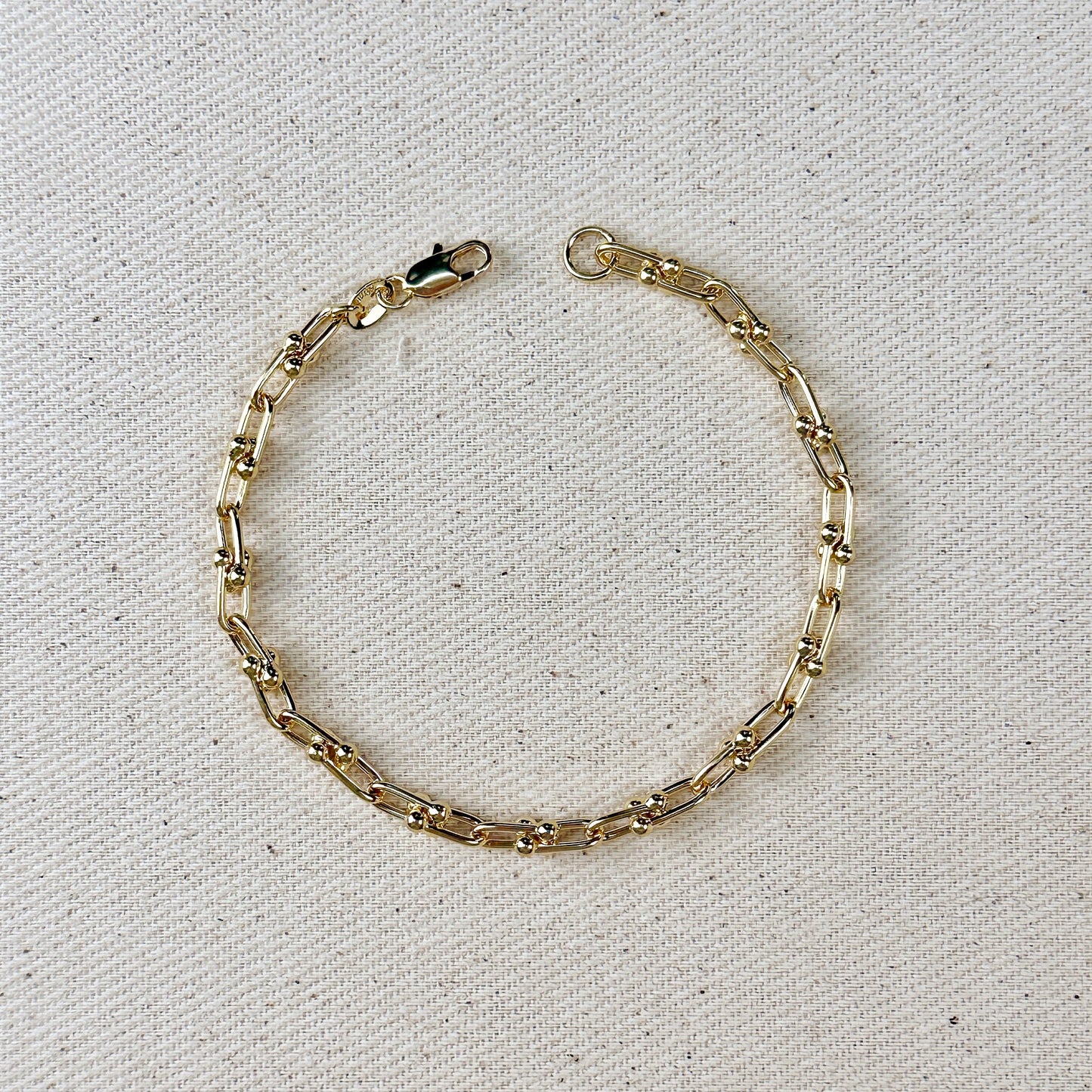 18k Gold Filled Link Chain Bracelet