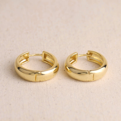 18k Gold Filled Chunky Hoop Earrings