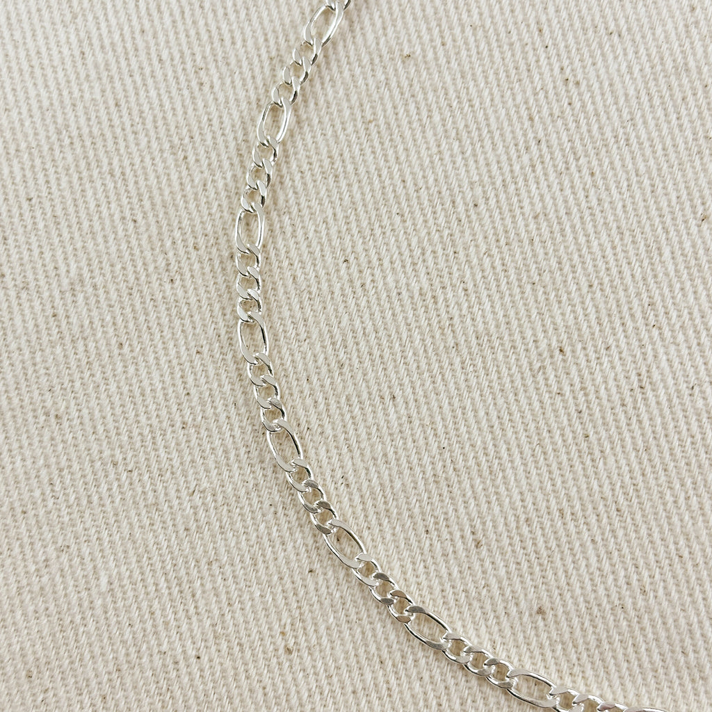 Sterling Silver Figaro 3x1 Chain 3.2mm