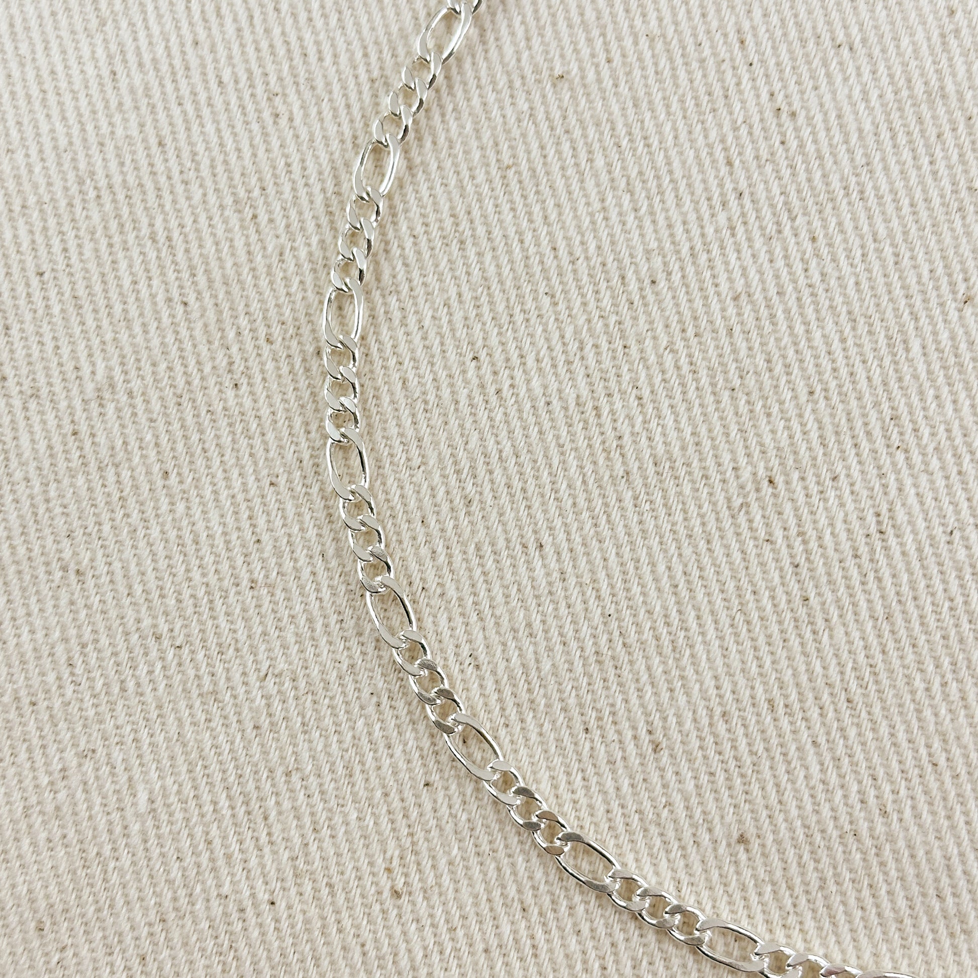 Sterling Silver Figaro 3x1 Chain 3.2mm