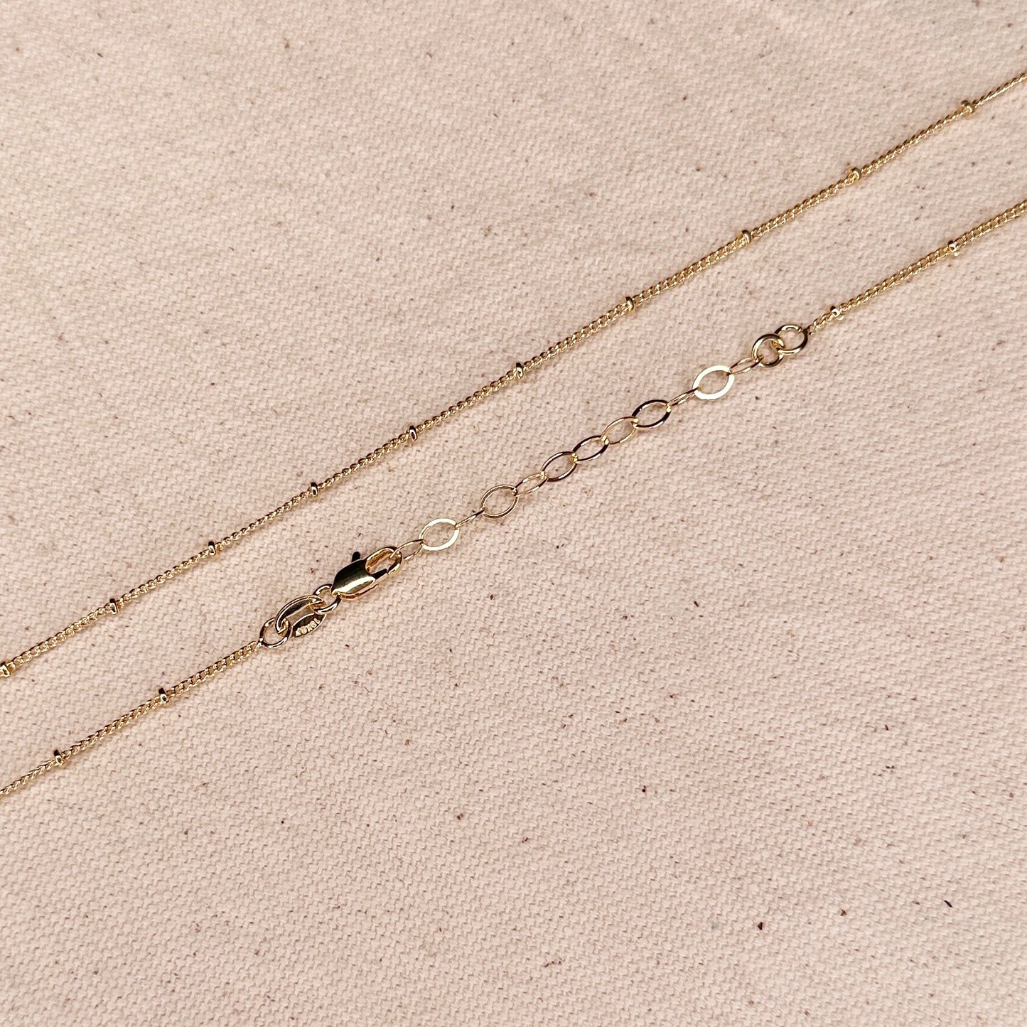 18k Gold Filled 1mm Satellite Chain Available 16