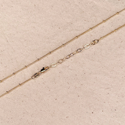 18k Gold Filled 1mm Satellite Chain in 16", 18", 20", 22" Length