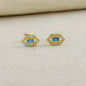 18k Gold Filled Fancy Birthstone Baguette Earrings