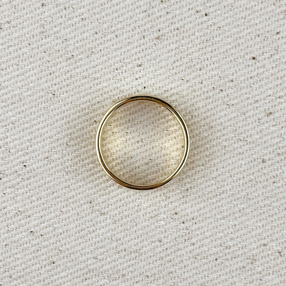 18k Gold Filled Polished Flat Band Ring