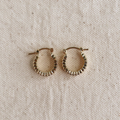 Ridged Hoop Earrings