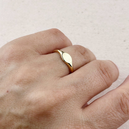 18k Gold Filled Signet Ring