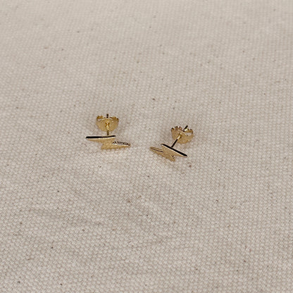 Mini Lightning Bolt Stud Earrings