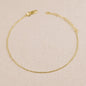 18k Gold Filled 1mm Diamond Cut Ball Chain Anklet