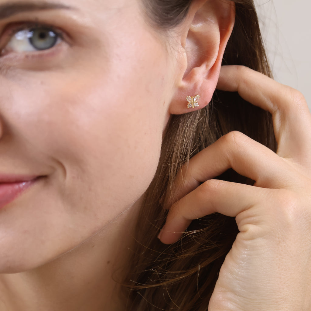 18k Gold Filled CZ Piercing Stud