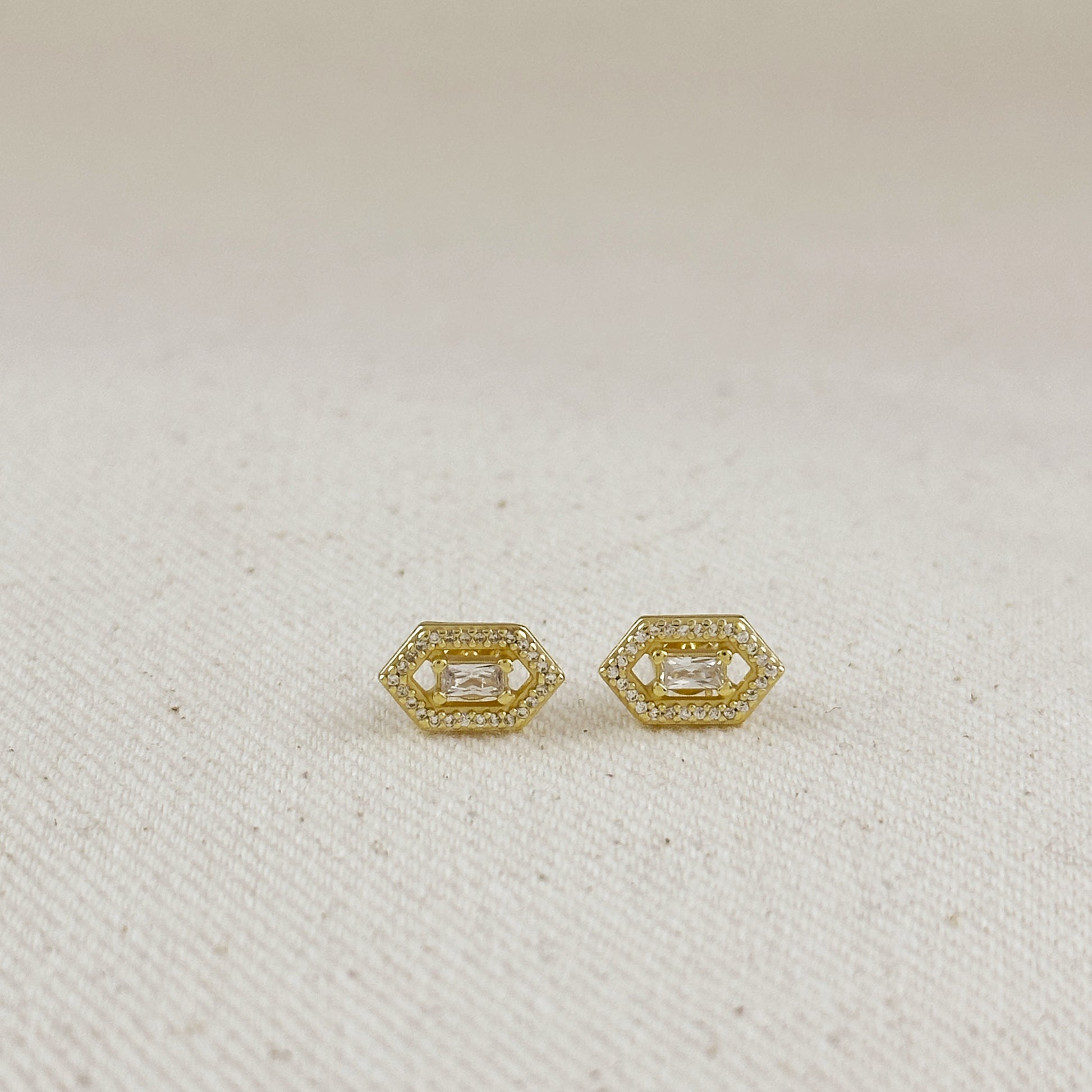 18k Gold Vermeil Fancy Birthstone Baguette Earrings