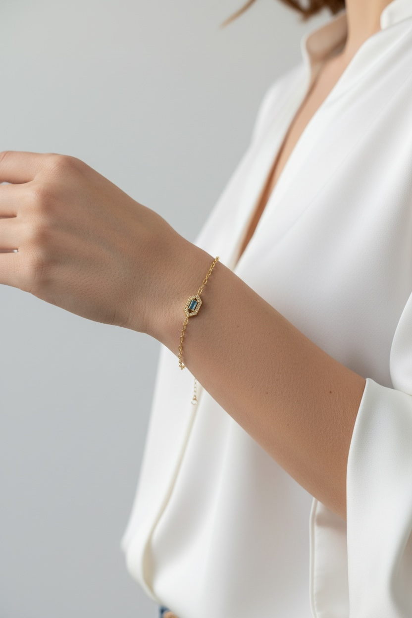 18k Gold Vermeil Fancy Birthstone Bracelet