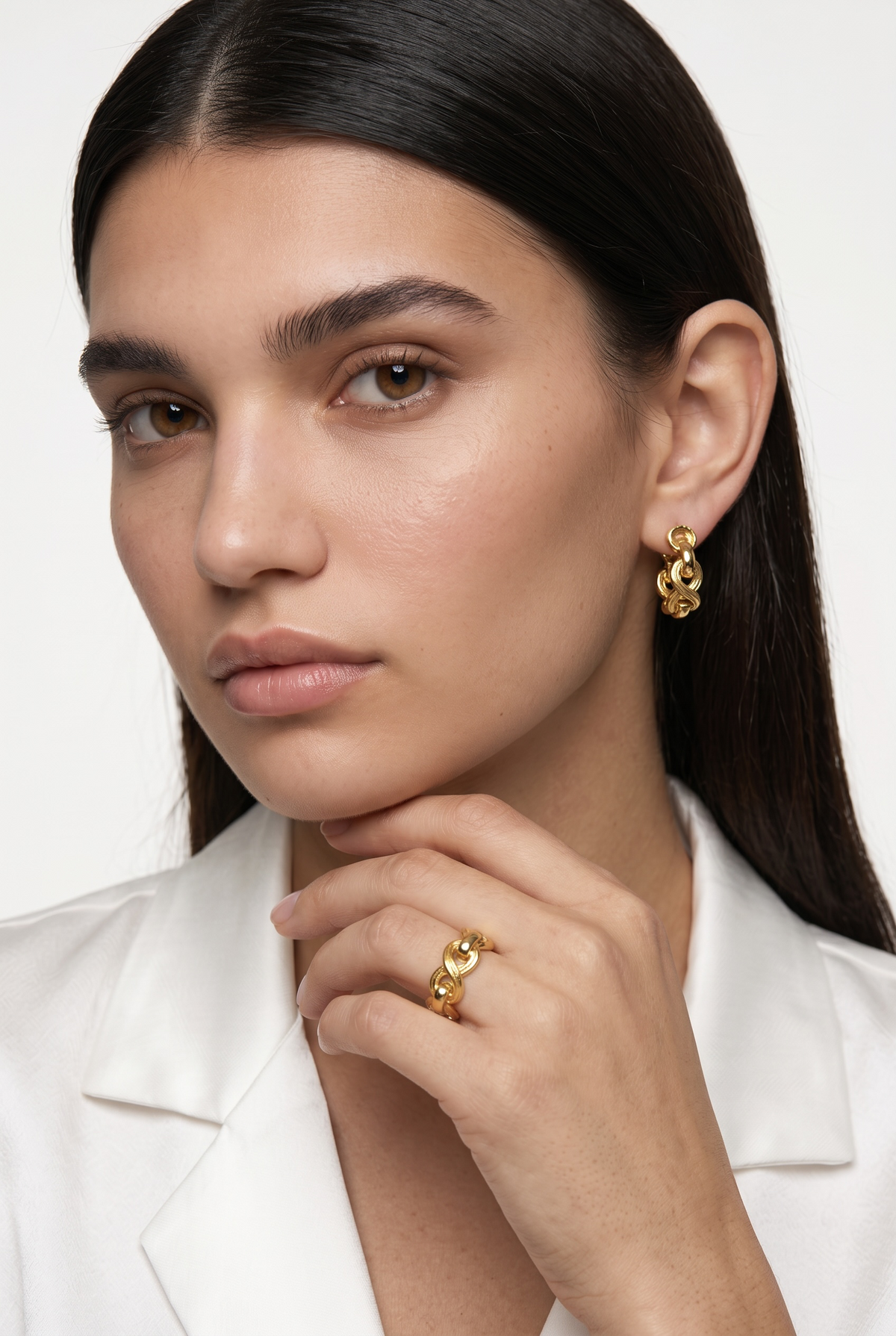18k Gold Filled Braided Infinity Ring