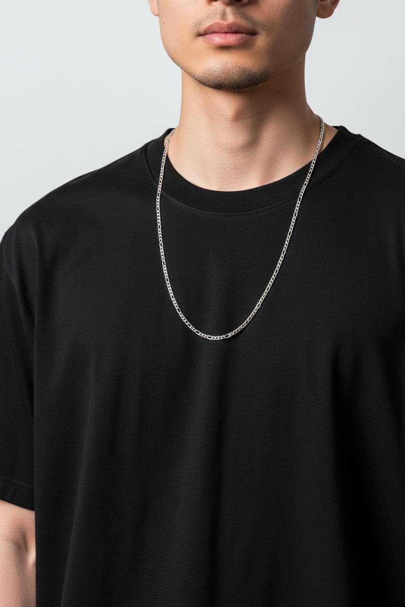 Sterling Silver Figaro 3x1 Chain 3.7mm