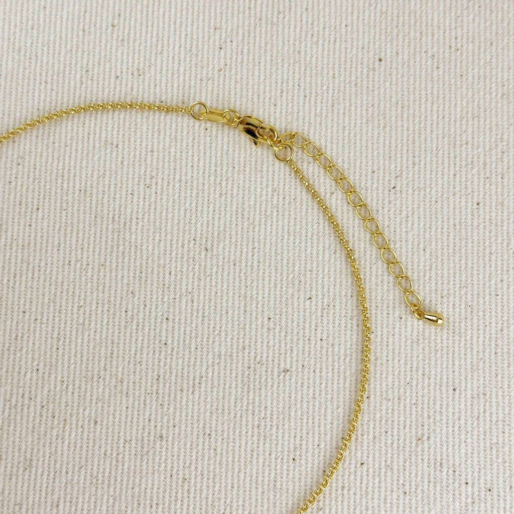 18k Gold Filled Natural Turquoise Bead Necklace