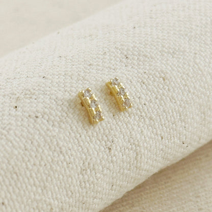 18k Gold Filled Mini CZ Stud Earrings