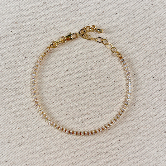 18k Gold Filled Marquise Tennis Bracelet