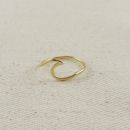 18k Gold Filled Wave Ring