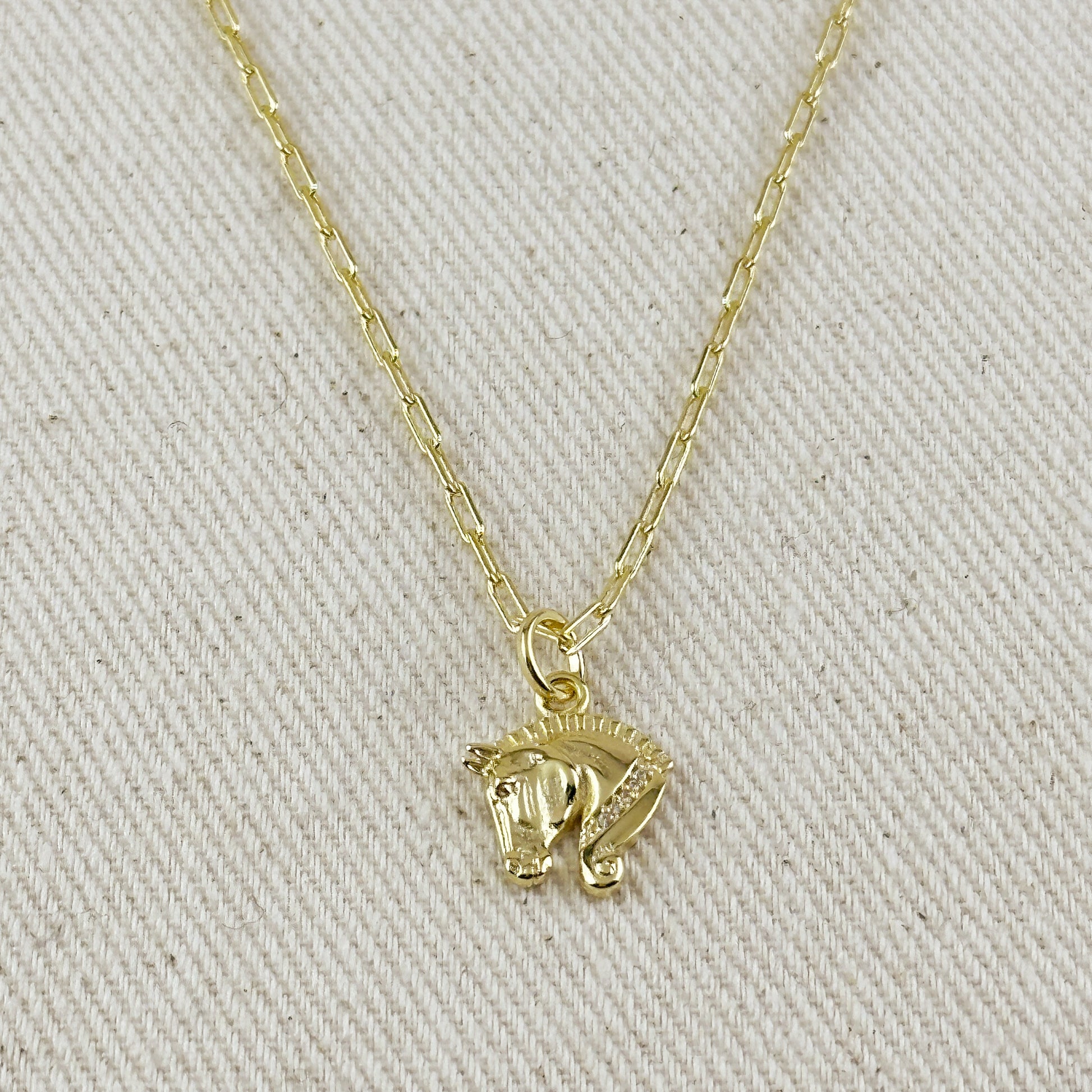 18k Gold Filled Horse Charm