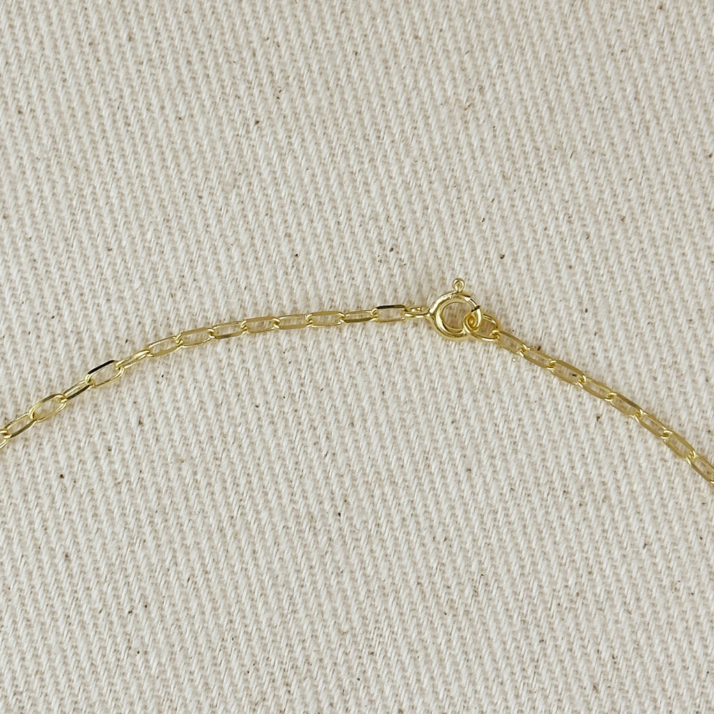 18k Gold Vermeil Fancy Birthstone Baguette Necklace