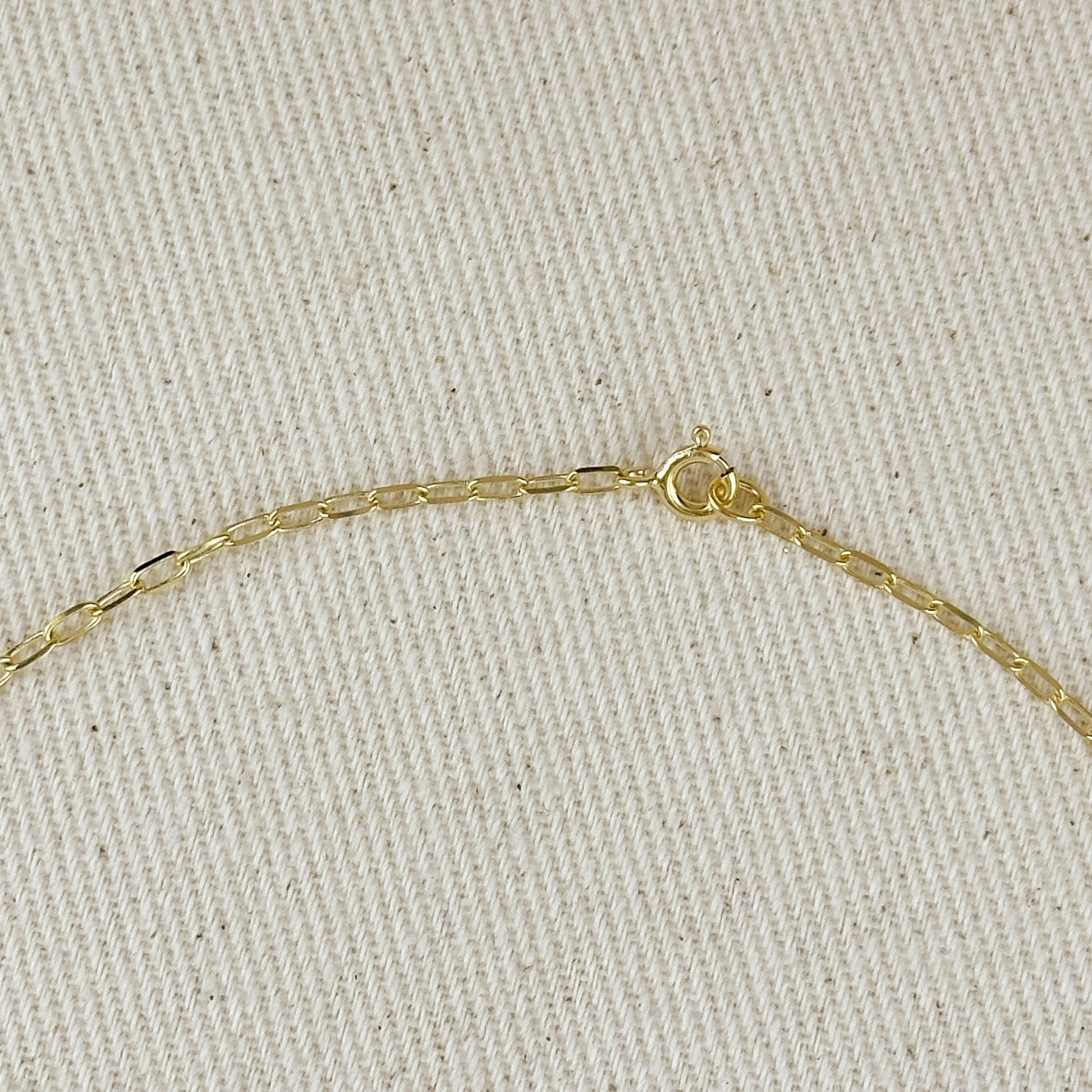 18k Gold Vermeil Fancy Birthstone Baguette Necklace