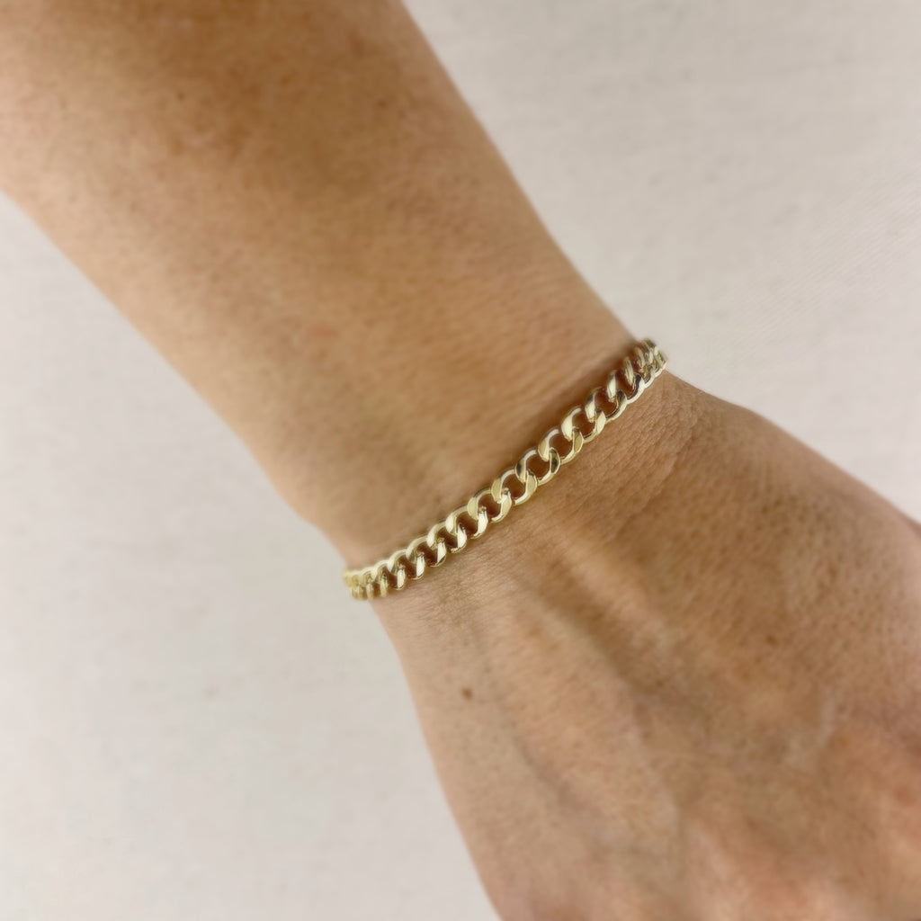 18k Gold Filled 5.0mm Cuban Chain Bracelet