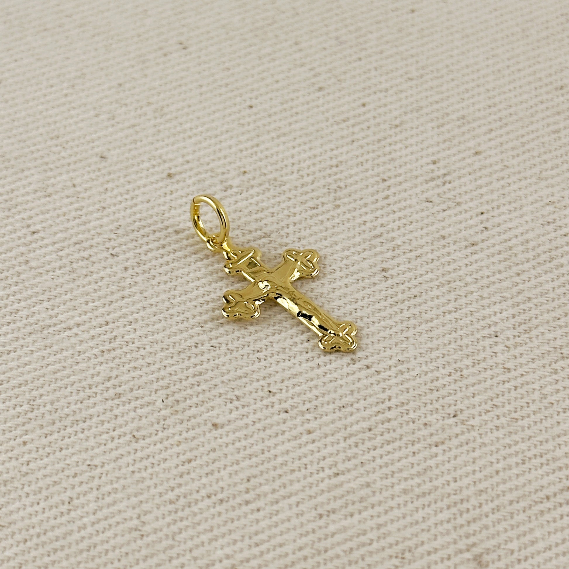 18k Gold Filled Delicate Crucifix Pendant