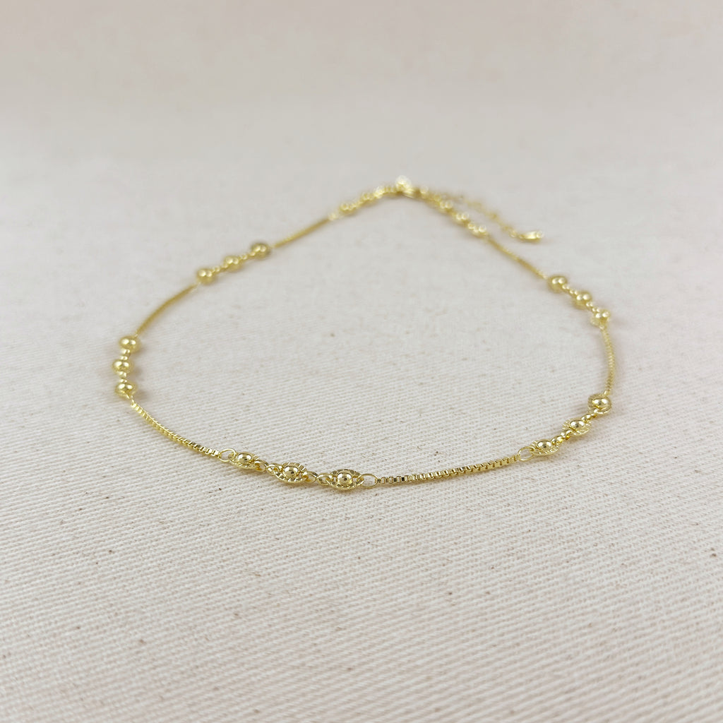 18k Gold Filled Saturn Chain Necklace