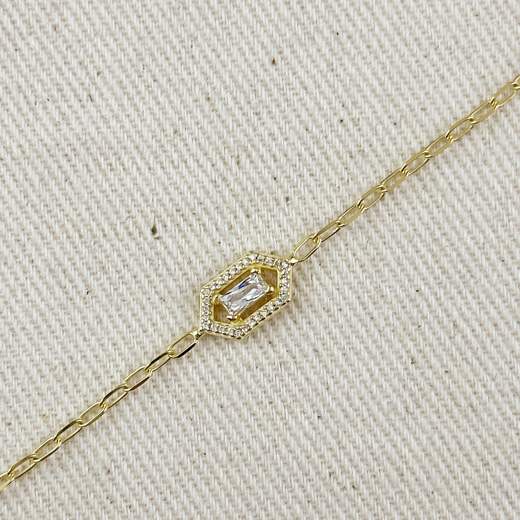 18k Gold Vermeil Fancy Birthstone Bracelet