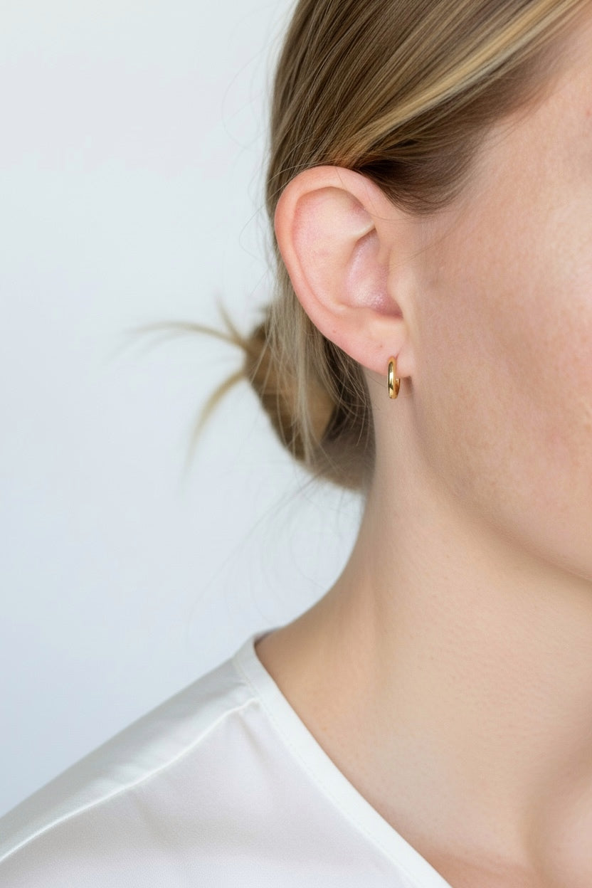 18k Gold Filled Mini U Hoop Earrings