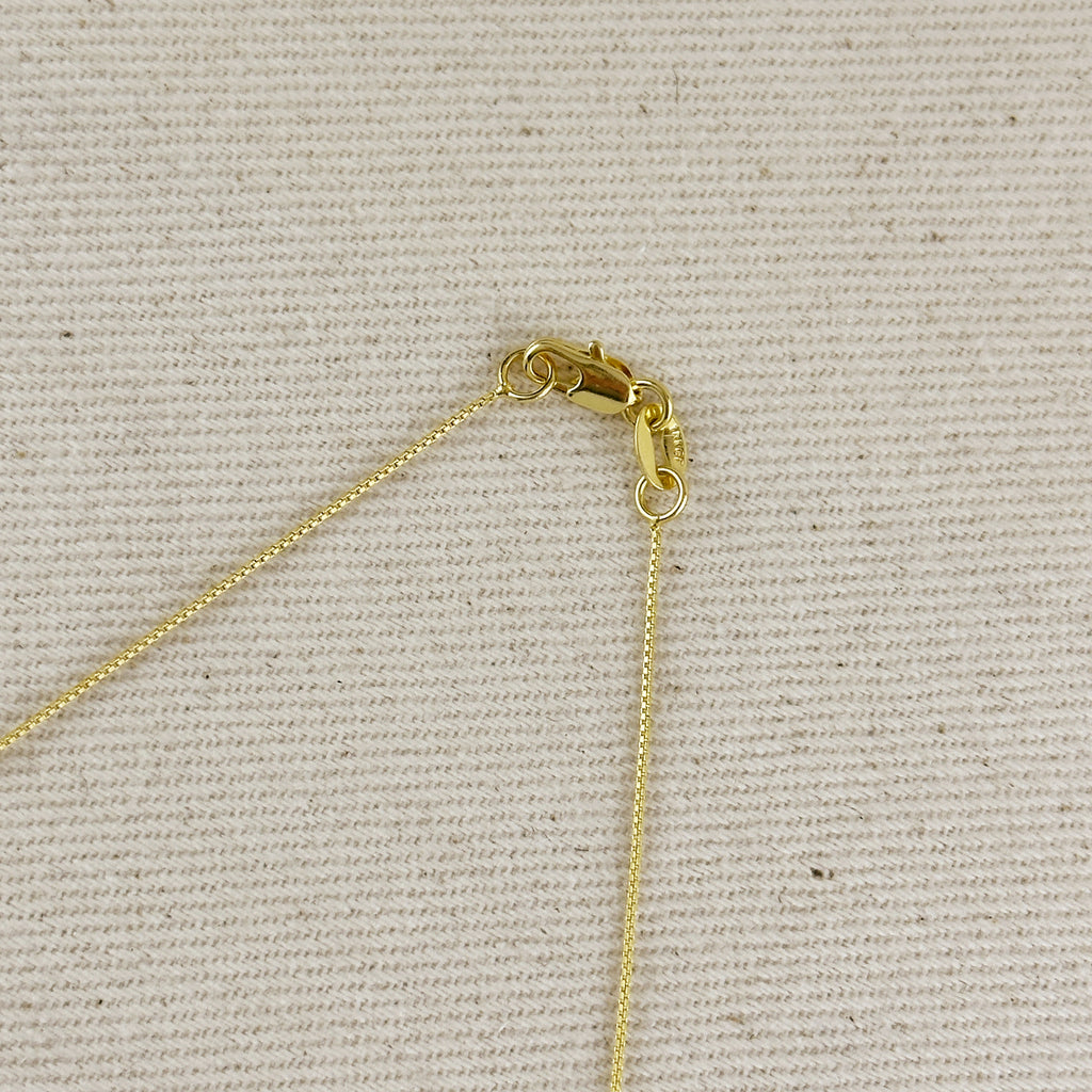 18k Gold Filled Diamond Cut Box Chain Very Thin 0.5mm