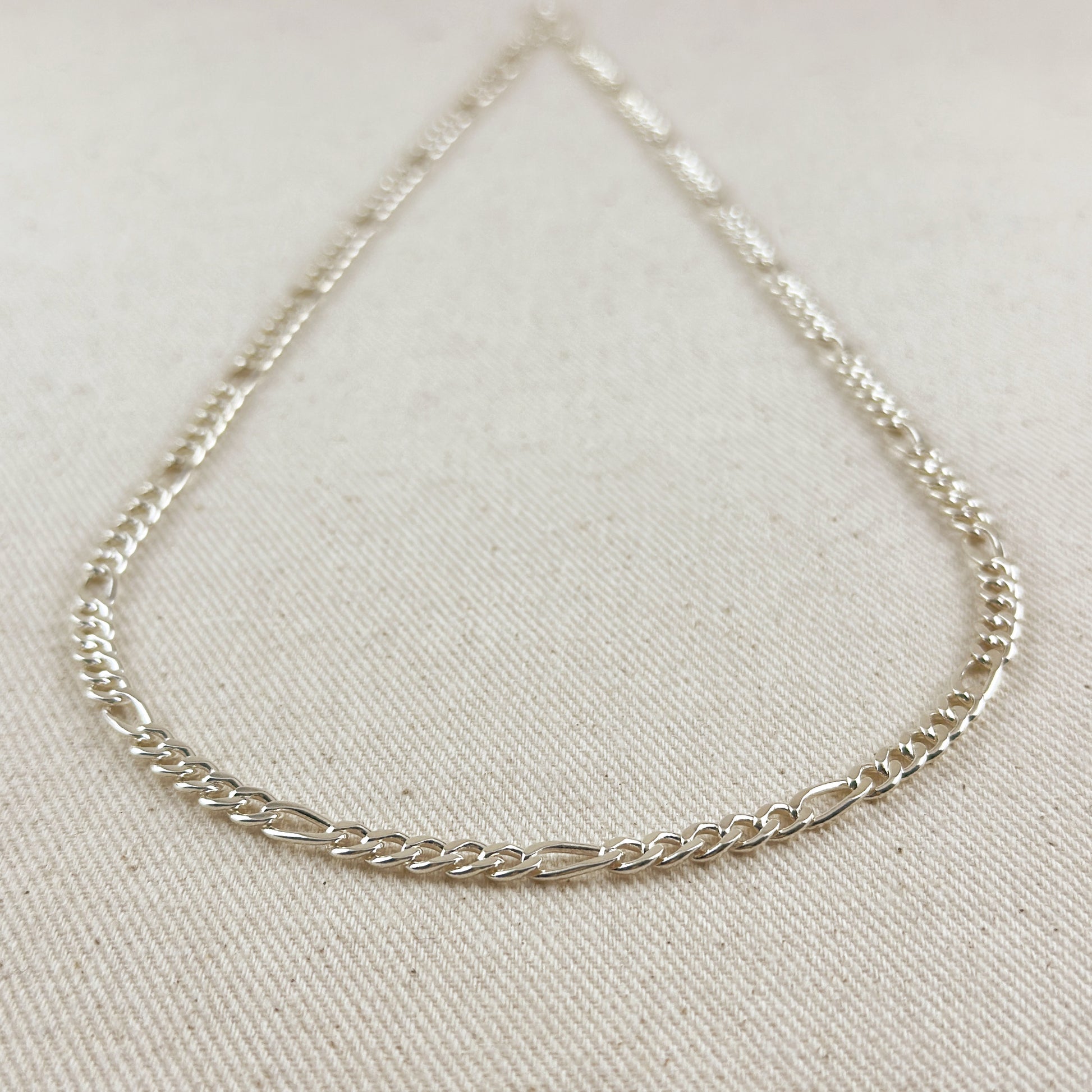Sterling Silver Figaro 5x1 Chain 4.8mm