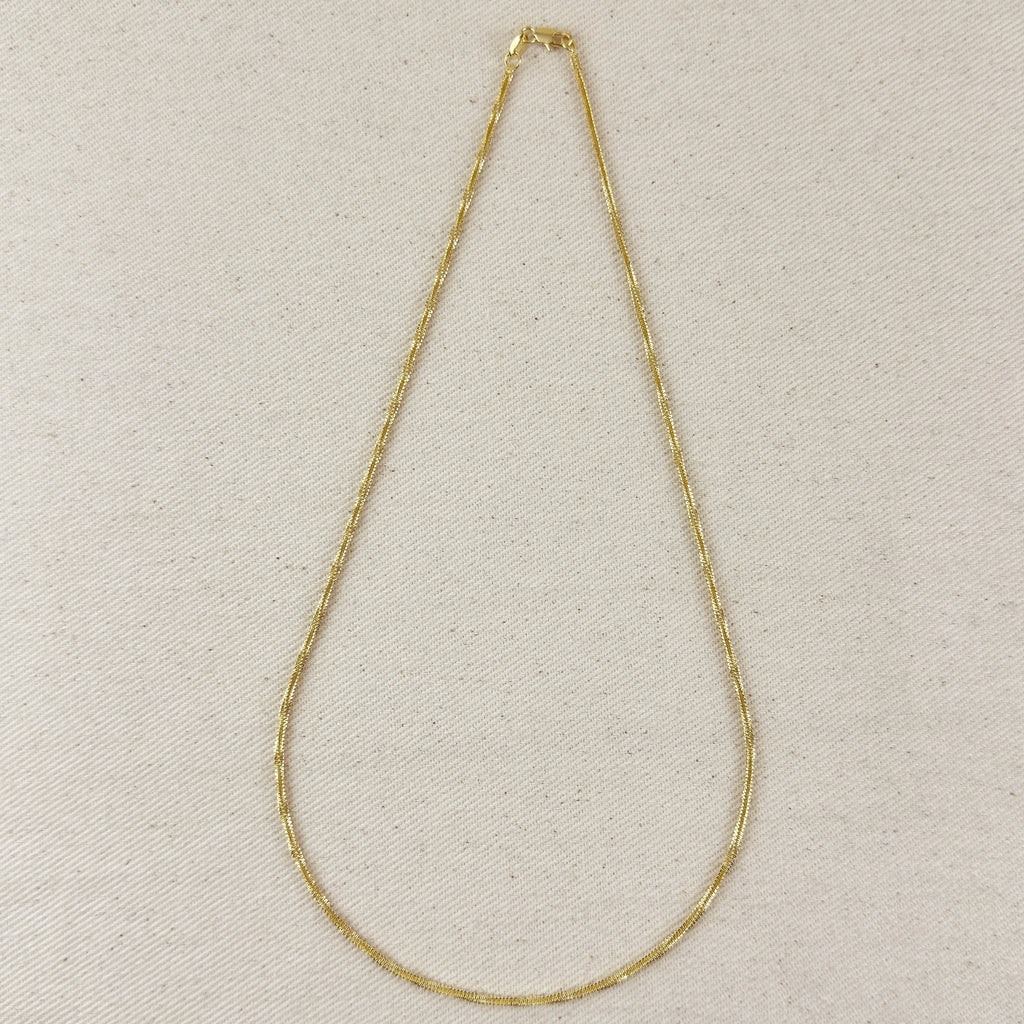 18k Gold Filled 2mm Square Rope Chain
