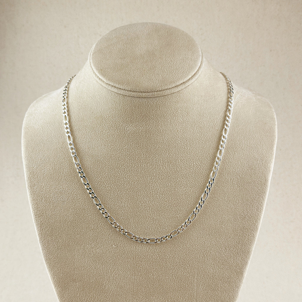 Sterling Silver Figaro 3x1 Chain 3.7mm