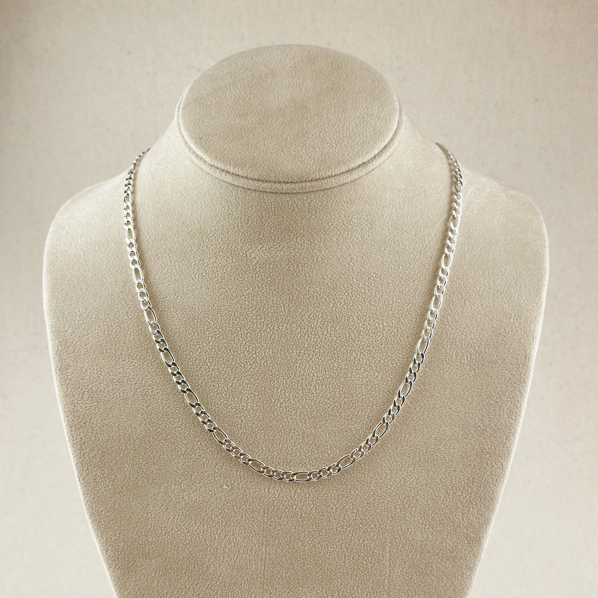 Sterling Silver Figaro 3x1 Chain 3.7mm
