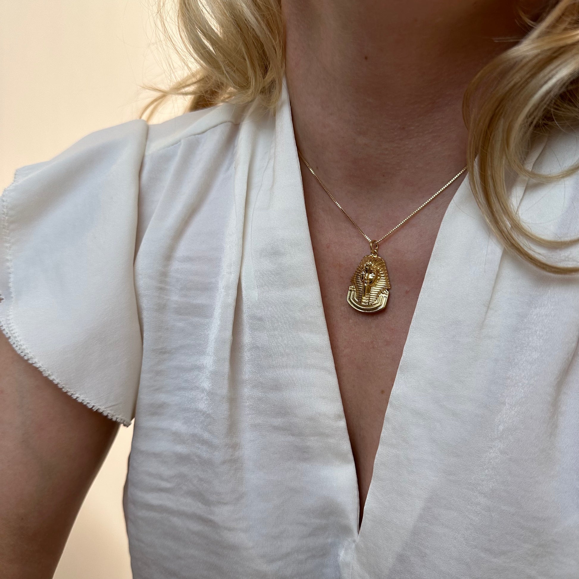 18k Gold Filled Egyptian Pharaoh Pendant