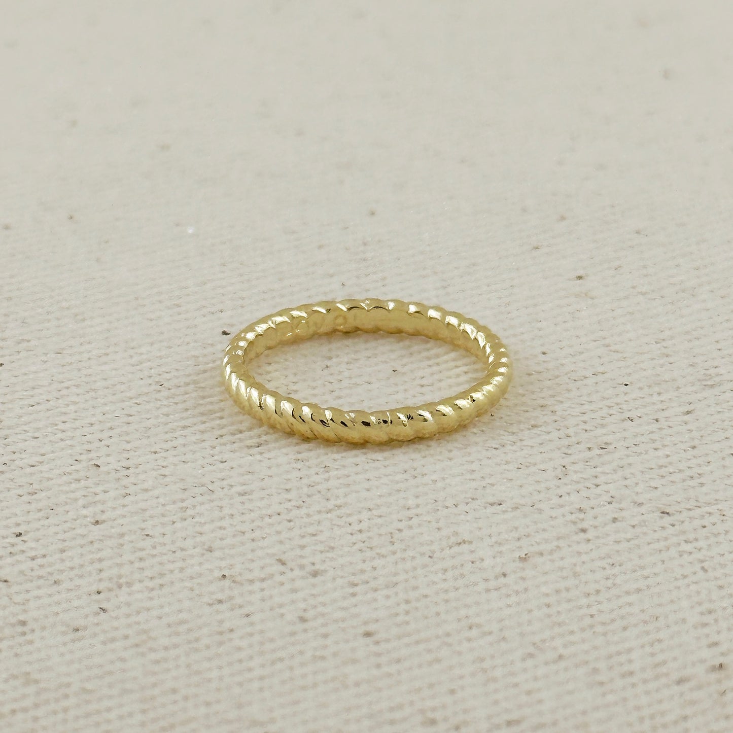 18k Gold Filled Twisted Design Band Ring