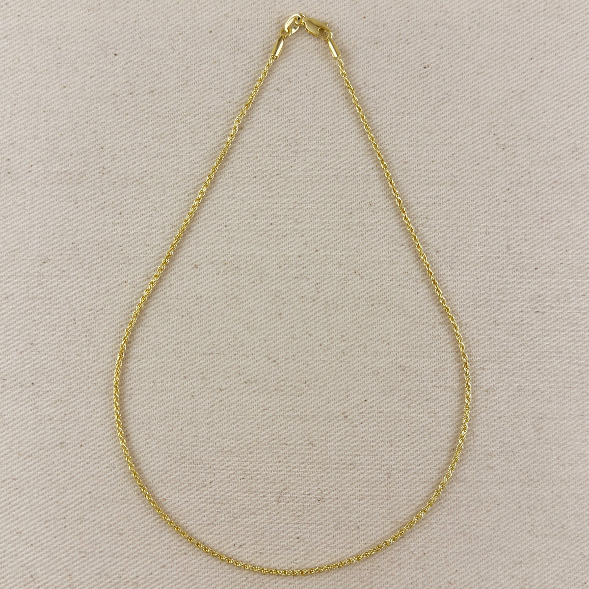 18k Gold Filled 1.7mm Rope Chain