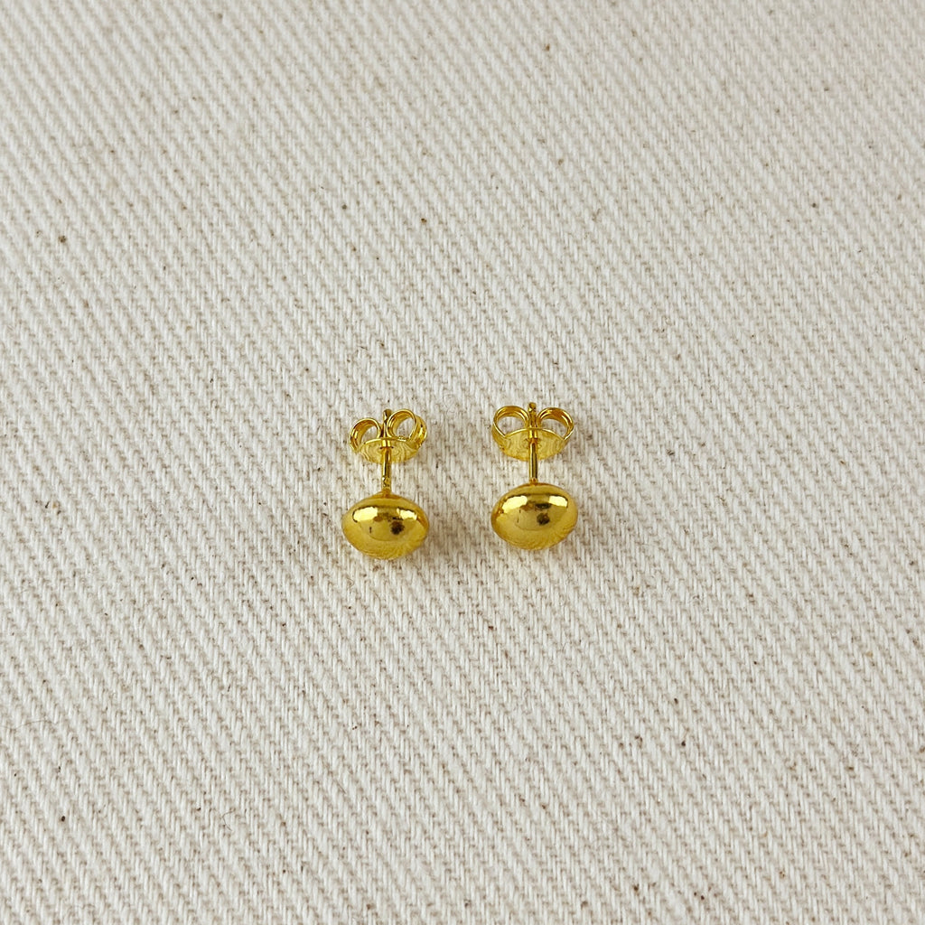 6.5mm Disc Ball Stud Earrings