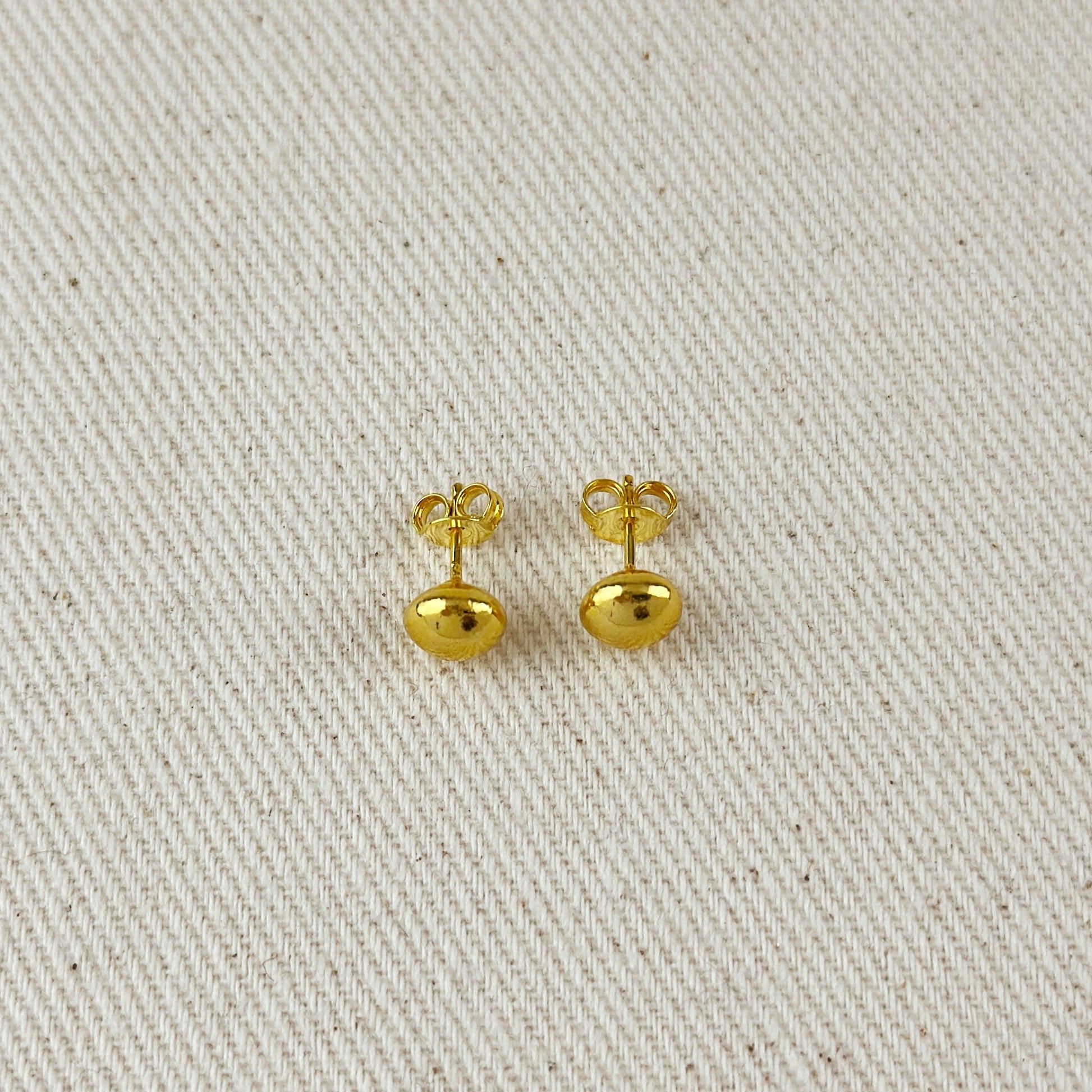 6.5mm Disc Ball Stud Earrings