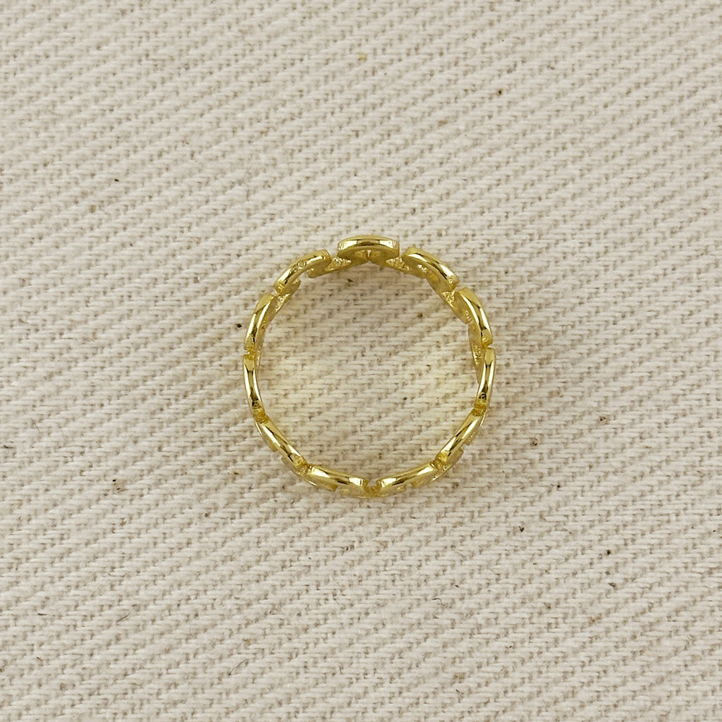 18k Gold Filled Short Wave Ring